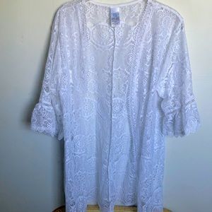 NWOT Lace bathing suit cover up O/S